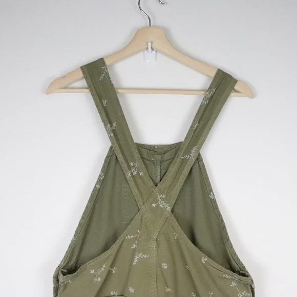 THE GREAT. The Easy Overall Jumpsuit Sprig Print Green XS - Picture 5 of 11